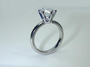 0.31ct F-VS1 Round Diamond Engagement Ring  JEWELFORME BLUE