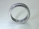 4.25ct Baguettes and Round Diamonds Eternity Wedding Ring Band Anniversary JEWELFORME BLUE