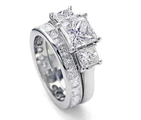 2.90ct Princess Cut Diamond Engagement Ring G-VS GIA certified  JEWELFORME BLUE