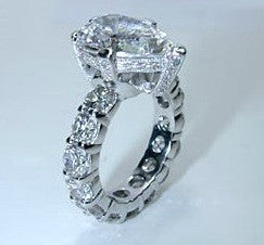 7.33ct Pear Shape Diamond Engagement Ring GIA certified 18kt White Gold JEWELFORME BLUE