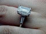 2.32ct G-VS1 GIA certified Emerald Cut Diamond Engagement Ring  JEWELFORME BLUE