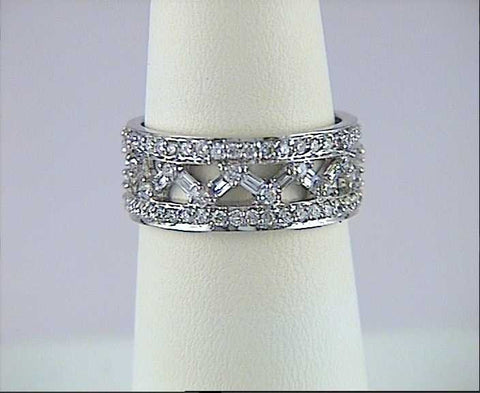 2.06ct Baguettes and Round Diamonds Eternity Ring JEWELFORME BLUE