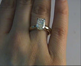 2.40ct E-SI1 Cushion Cut Diamond Engagement Ring GIA certified 18kt yellow gold JEWELFORME BLUE anniversary bridal Gift