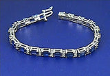 28.56ct Sapphire Diamond Tennis Bracelet 18kt White Gold JEWELFORME BLUE Wholesale