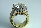 5.59ct F-SI1 Round Diamond Engagement Ring 18k Yellow Gold EGL certified JEWELFORME BLUE