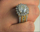 5.59ct F-SI1 Round Diamond Engagement Ring 18k Yellow Gold EGL certified JEWELFORME BLUE