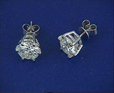 8.03ct Round Diamond Stud Earrings 18kt white Gold EGL certified JEWELFORME BLUE