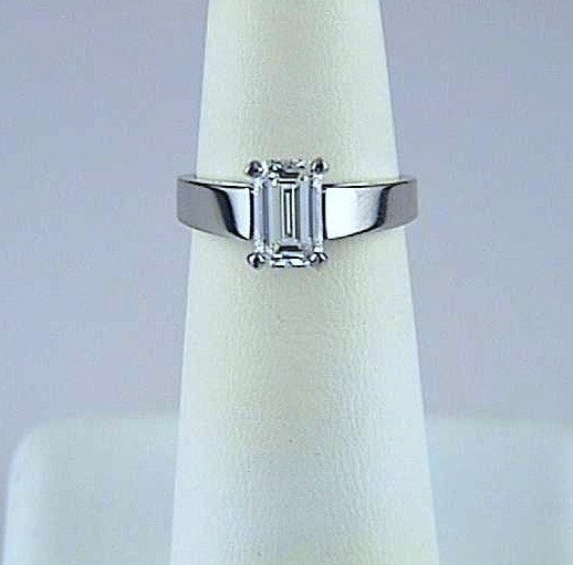 2.00ct F-VVS1 Emerald cut Diamond Engagement Ring Platinum GIA certified JEWELFORME BLUE Anniversary Birthday Gift