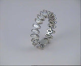 3.20ct Marquise Diamond Eternity Ring 18kt White Gold   JEWELFORME BLUE