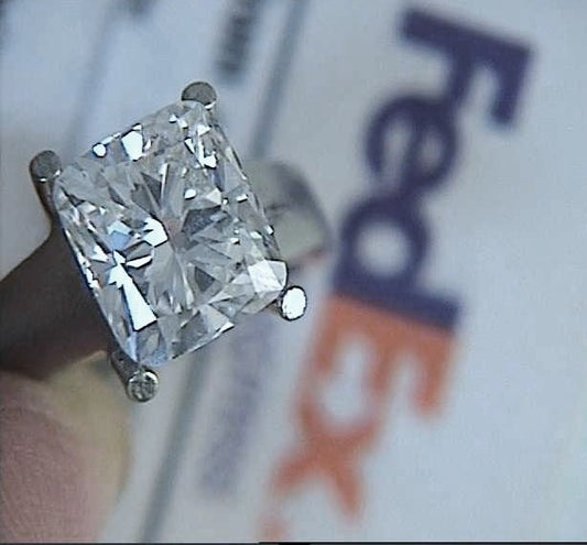 3.01ct Cushion Cut Diamond Engagement Ring EGL GIA certified JEWELFORME BLUE