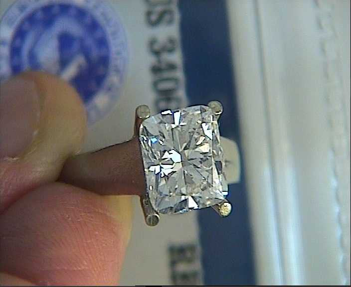 3.01ct Cushion Cut Diamond Engagement Ring EGL GIA certified JEWELFORME BLUE