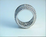 7.85ct Baguettes and Round Diamonds Eternity Wedding Ring JEWELFORME BLUE