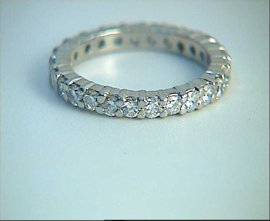 1.02ct Round Diamonds Eternity Wedding Ring 18kt White Gold JEWELFORME BLUE Stack Ring