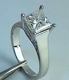 3.00ct E-SI2 Princess Cut Diamond Engagement Ring GIA certified JEWELFORME BLUE