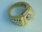 1.00ct Rolex  Men's Ring Round Diamond EGL certified 18kt JEWELFORME BLUE