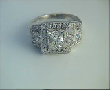 2.29ct Princess Diamond Engagement Ring 18kt White Gold JEWELFORME  BLUE