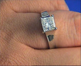 GIA certified 1.51ct Princess Cut Diamond Engagement Ring H-SI1  JEWELFORME BLUE EGL certified
