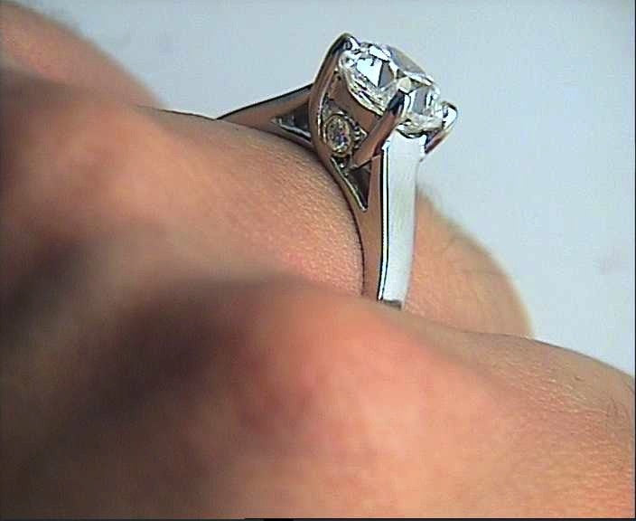 2.07 Cushion Cut Diamond Engagement Ring GIA certified JEWELFORME BLUE