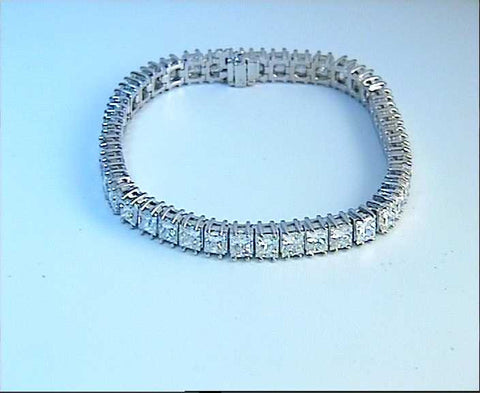 10.20 Carat Classic 7 Tennis Princess Cut Diamond Bracelet, Available in  14k White Gold, 14k Yellow Gold, or Platinum - Etsy