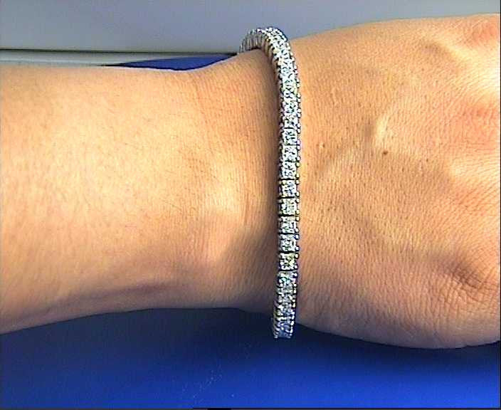 9.90ct Princess Cut Diamond tennis Bracelet Birthday Anniversary gift JEWELFORME BLUE
