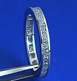1.96ct Princess diamond Eternity Wedding Ring Band Platinum JEWELFORME BLUE