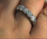 5.07ct Round Diamond Wedding Band Eternity Ring 1/3ct Each 18kt JEWELFORME BLUE
