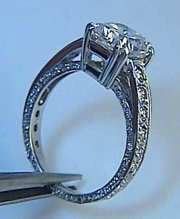 3.52ct Cushion Diamond Engagement ring EGL certified JEWELFORME BLUE