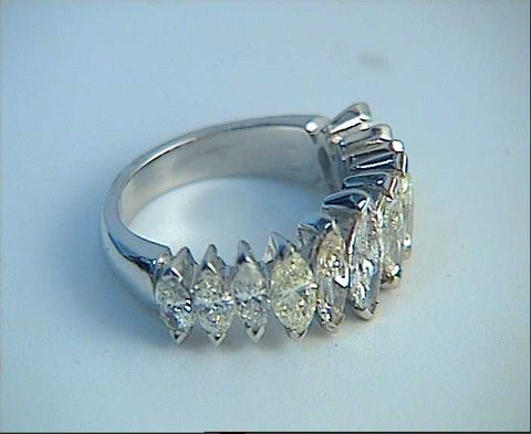 2.18ct Diamond Wedding Ring 18kt White Gold Anniversary Gift JEWELFORME BLUE