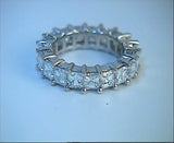 6.20ct Princess Diamond ETERNITY Wedding Ring JEWELFORME BLUE