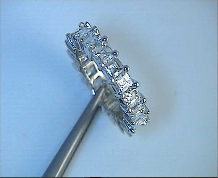6.20ct Princess Diamond ETERNITY Wedding Ring JEWELFORME BLUE