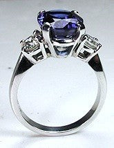 5.02ct Oval Sapphire Diamond Engagement Ring JEWELFORME BLUE 18kt White Gold