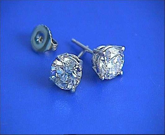 1.02ct Diamond Earrings studs 18kt white Gold JEWELFORME BLUE 900,000  certified diamonds