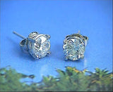 2.01ct G-SI1 Diamond Earrings studs 18kt white Gold JEWELFORME BLUE 900,000 GIA EGL certified diamonds