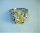 7.23ct Fancy Yellow  Radiant Cut Diamond Engagement Ring 900,000 GIA certified JEWELFORME BLUE