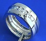 0.75ct Round Diamond Men's Ring JEWELFORME BLUE