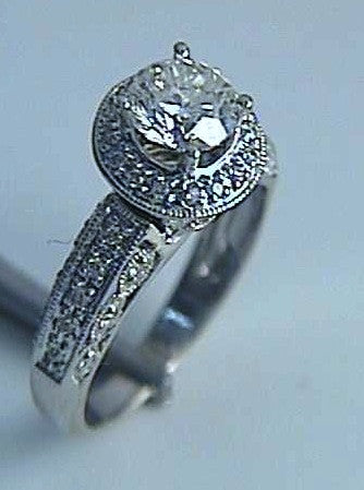 2.38ct F-VS2 Round Diamond Engagement Ring 18kt White Gold