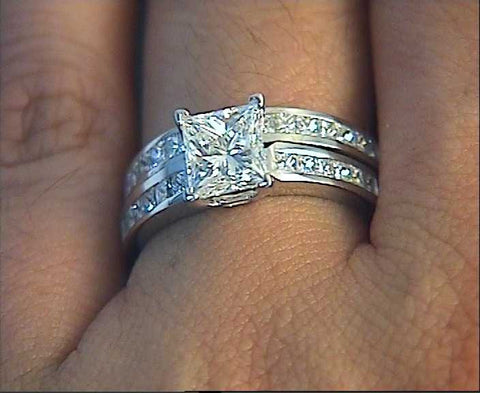 2.03ct G-VS1 GIA Princess Diamond Engagement Ring Platinum  GIA certified