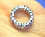 6.10ct Asscher Cut Diamond Pink Sapphire Eternity Ring 18kt White Gold JEWELFORME BLUE