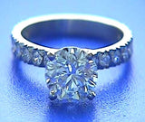 1.74ct F-VS2 Platinum Round Diamond Engagement Ring Round Diamond 900,000 GIA EGL CERTIFIED DIAMOMDS