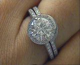 2.72ct Round Diamond Engagement Ring 18kt  GIA certified JEWELFORME BLUE