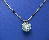 1.63ct Round Diamond Pendant 18kt White Gold Birthday Bridal Anniversary Gift JEWELFORME BLUE