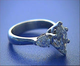 2.05ct Marquise Shape Diamond Engagement Ring EGL certified JEWLFORME BLUE