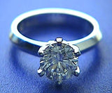 1.11ct G-SI1 Round Diamond Engagement Ring 18kt White Gold EGL certified JEWELFORME BLUE