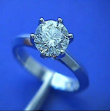 1.41ct Round Diamond Engagement Ring 18kt White Gold EGL certified JEWELFORME BLUE
