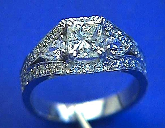 1.97ct Radiant Cut Diamond Engagement Ring JEWELFORME BLUE