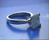3.01ct Princess Cut Diamond Engagement Ring 18kt White Gold GIA EGL certified