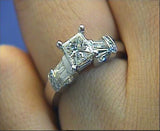GIA certified 1.60ctPrincess Cut Diamond Engagement Ring BLUERIVER4747