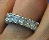 7.10ct Radiant Cut Diamond Eternity Ring JEWELFORME BLUE