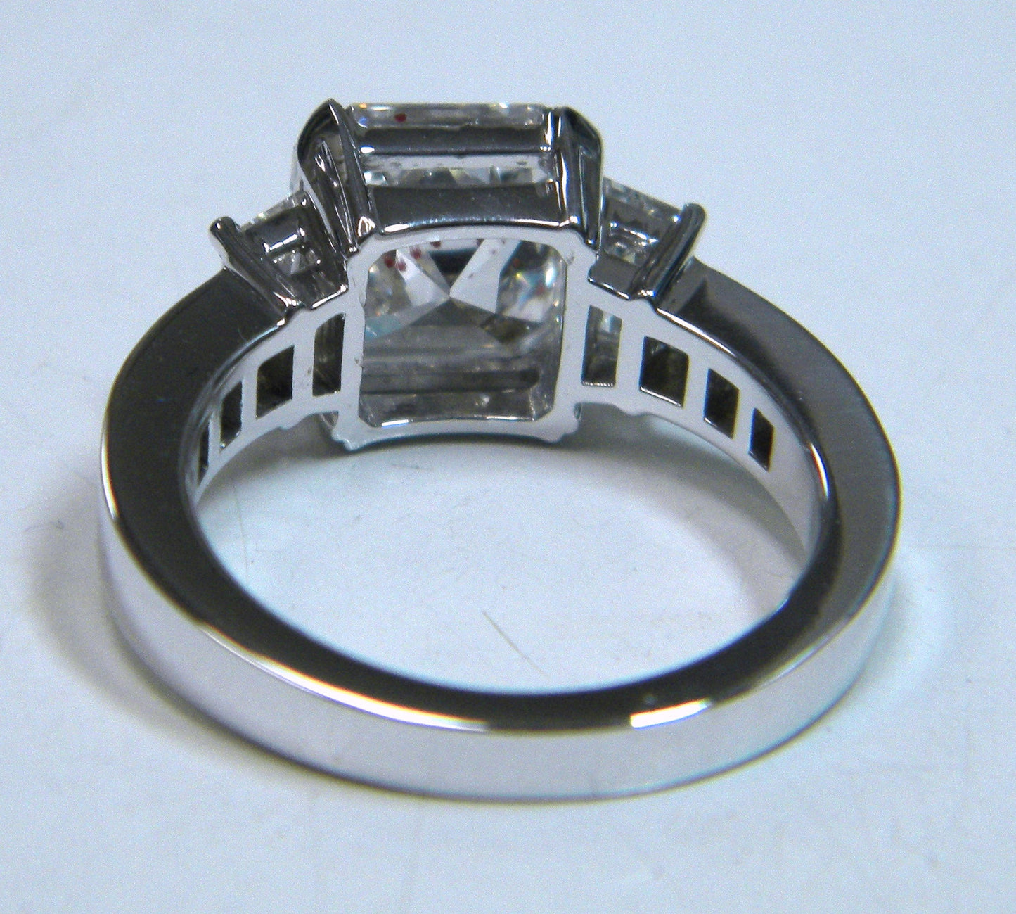 3.14ct H-VS1 Platinum Asscher Diamond Engagement Ring GIA certified JEWELFORME BLUE