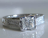 1.51ct H-VS2 Princess Diamond Engagement Ring 18kt White Gold JEWELFORME BLUE